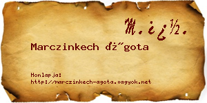 Marczinkech Ágota névjegykártya